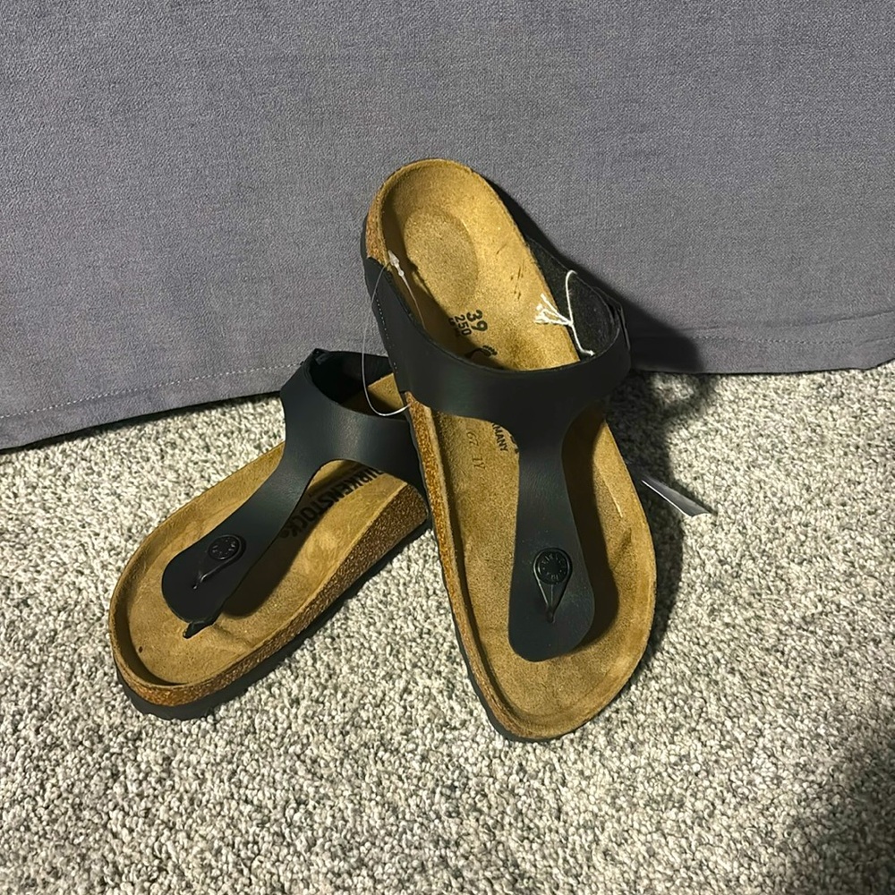 Birkenstock Gizeh Birko-Flor Sandal in black